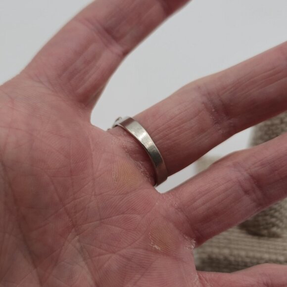 Size 10 Sterling Silver Dragon Rustic Band Ring A3630 - Picture 5 of 9